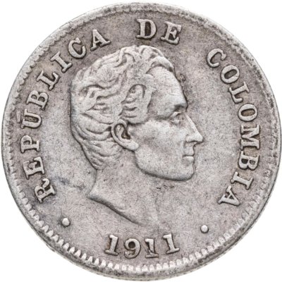 купить Колумбия 10 сентаво (centavos) 1911