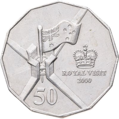 купить Австралия 50 центов (cents) 2000 Королевский визит