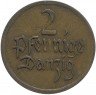Купить Германия, Данциг (Гданьск) 2 пфеннига 1926