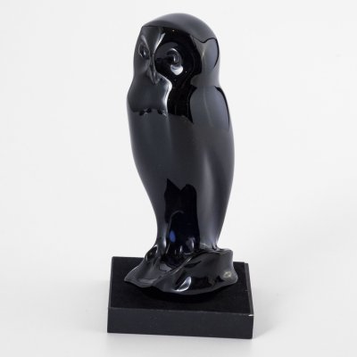Купить Статуэтка совы на подставке, хрусталь, Baccarat, Франция, 2010-2020 гг.