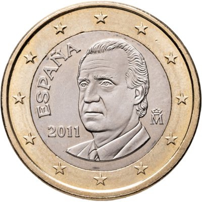 купить Испания 1 евро 2011 Хуан Карлос
