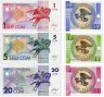 Купить Кыргызстан набор банкнот 1993 (1,10,50 Тыйын, 1,5,20 Сом) в буклете