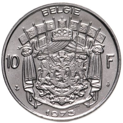 купить Бельгия 10 франков (francs) 1973 Надпись на голландском - 'BELGIE'