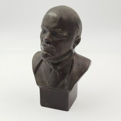 купить Бюст "В.И. Ленин", автор Геворкян, металл, крашение, Волгоградский опытный завод «Сувенир», СССР, 1960-1980 гг.