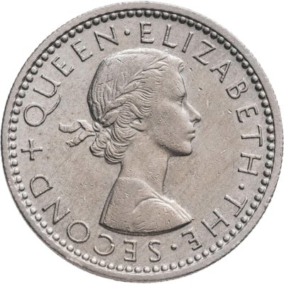 купить Новая Зеландия 6 пенсов (pence) 1957 с ремнём на плече