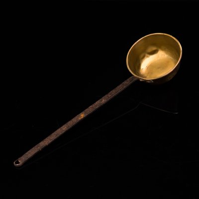 купить Черпак с кованой рукоятью и бронзовым черпалом, бронза, железо, ковка, медь, Западная Европа, 1900-1930 гг.