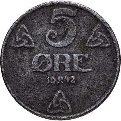 купить Норвегия 5 эре (ore) 1942
