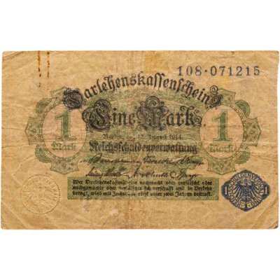 купить Германия 1 марка 1914