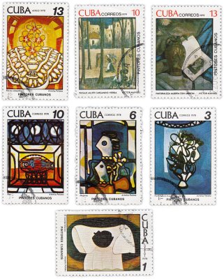 купить Куба набор из 7 марок "Искусство. Картины. Абстракция"