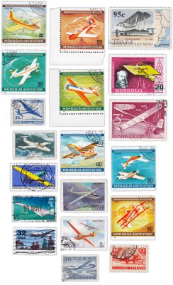 купить Набор из 19 марок "Транспорт. Авиа. Самолеты"