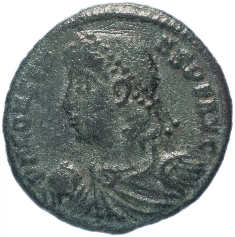 купить Римская Империя Констант 333–350 гг фоллис (реверс: воин выводит маленькую фигурку из хижины)