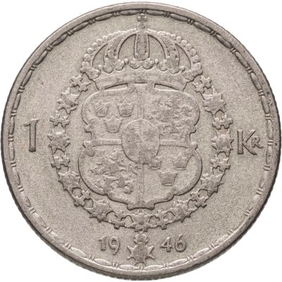 купить Швеция 1 крона (krona) 1946