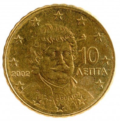 Купить Греция 10 евро центов 2002