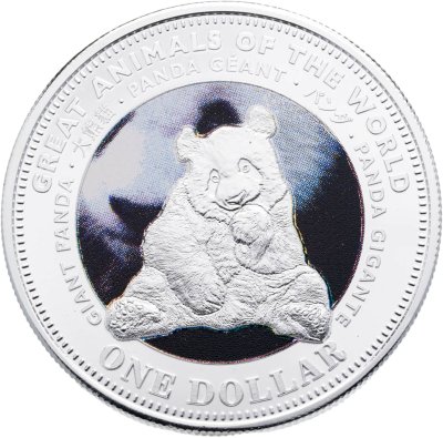 купить Фиджи 1 доллар 2009 "Великие животные мира - Панда"