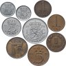 Купить Нидерланды набор из 9 монет 1, 5, 10, 25 центов и 1 гульден 1878-1991