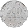 Купить Германия 500 марок (mark) 1923, знак монетного двора "A" — Берлин в слабе DNC MS66