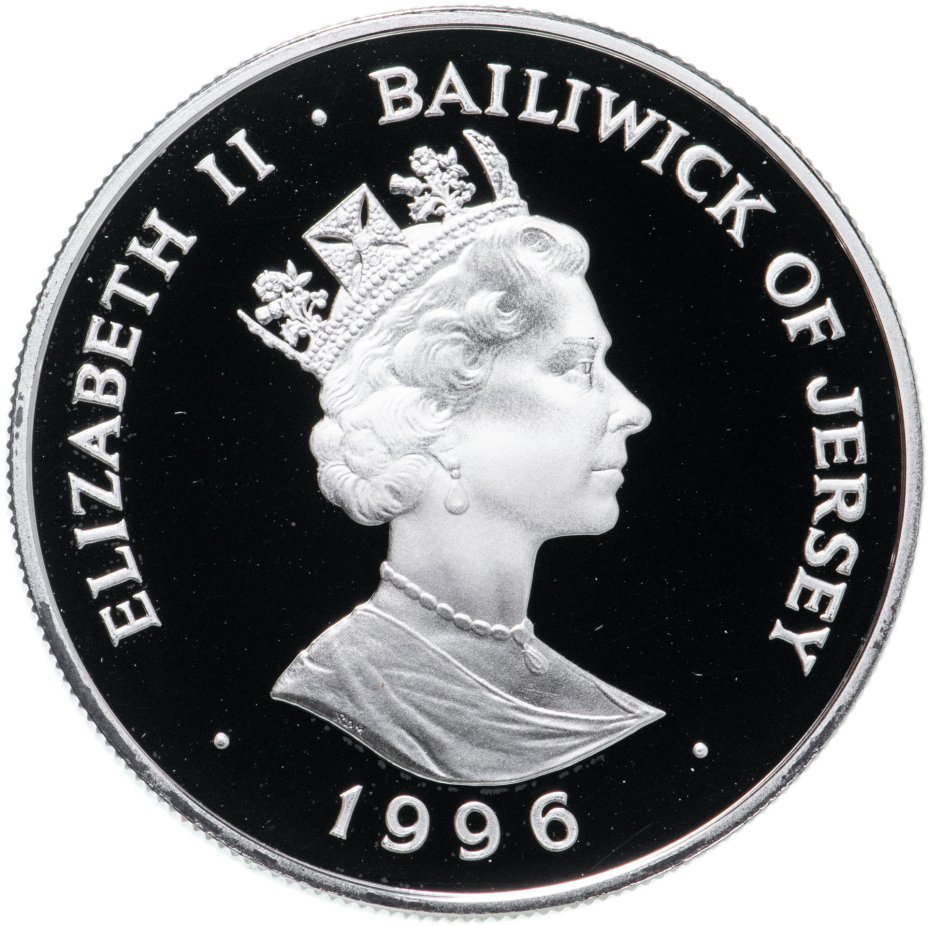 Монета джерси 2 фунта (pounds) 1996 70 лет со дня рождения Королевы ...