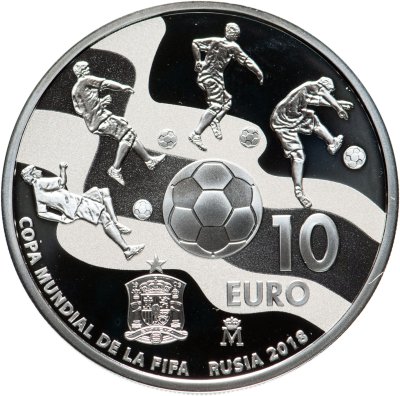 купить Испания 10 евро 2017 Чемпионат мира по футболу в России 2018