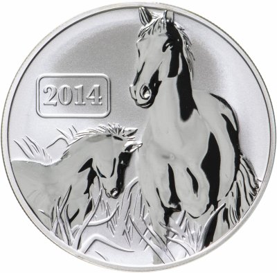 Купить Токелау 5 долларов 2014 "Год лошади" в футляре