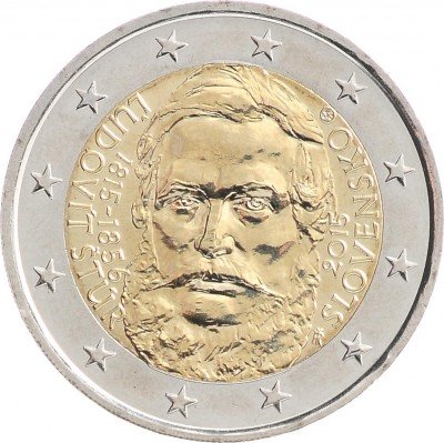 Купить Словакия 2 евро 2015 "200 лет со дня рождения Людовита Штура"