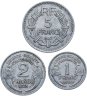 Купить Франция 5 2 1 франк 1947-1948 набор из 3-х монет