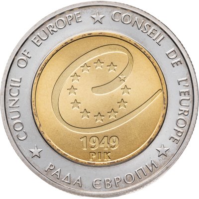 купить Украина 5 гривен 2009 "60 лет Совету Европы"