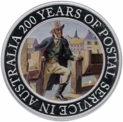 Купить Австралия 1 доллар 2009 "200 лет почте Австралии"