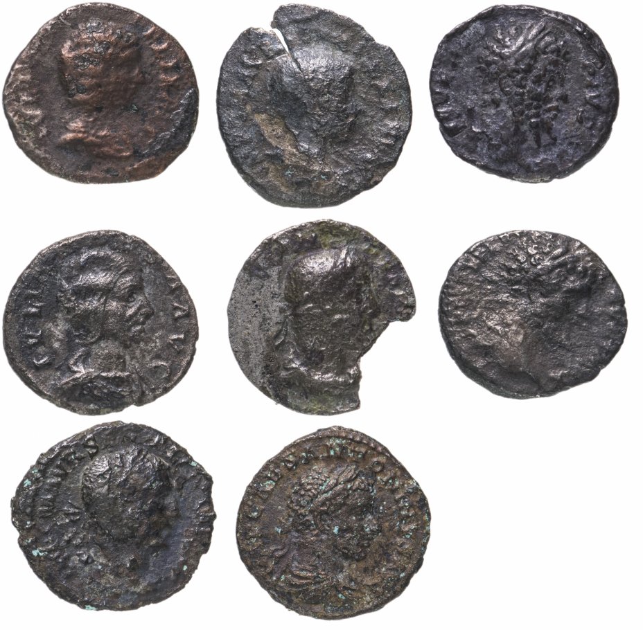 купить 8 монет Римской империи II-III вв (состояние F) (лимесный Денарий)