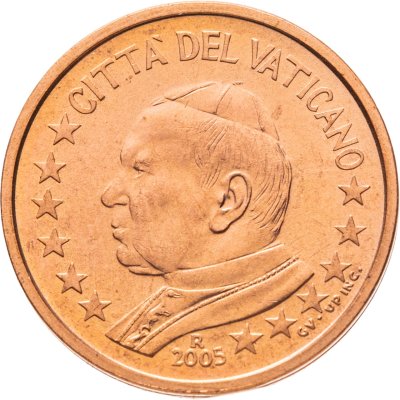 купить Ватикан 2 цента (cents) 2005 "Портрет Папы Иоана Павла II"