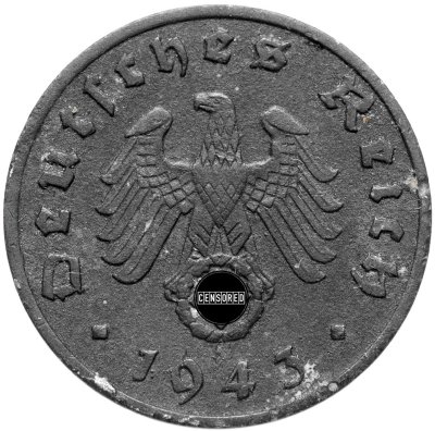купить Германия, Третий Рейх 1 рейхспфенниг 1943 "А"