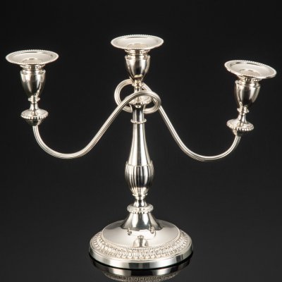 купить Подсвечник на три свечи Viners of Sheffield, металл, серебрение (Alpha plate), Великобритания, 1980-2000 гг.