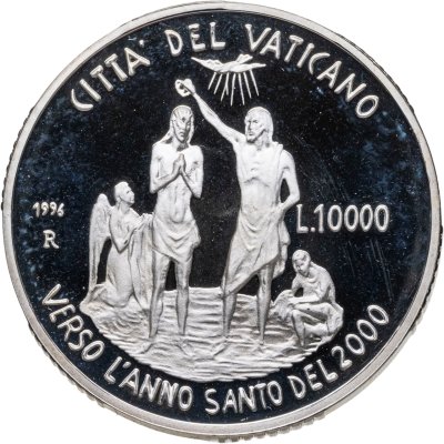 купить Ватикан 10000 лир 1996 "Святой Год 2000 - Крещение"