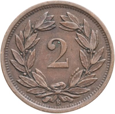 купить Швейцария 2 раппена (rappen) 1883