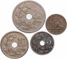 Купить Бельгия набор монет 1902-1908 (4 шт) Леопольд второй