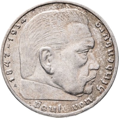 купить Германия, Третий рейх 2 рейхсмарки (reichsmark) 1939 "Гинденбург"