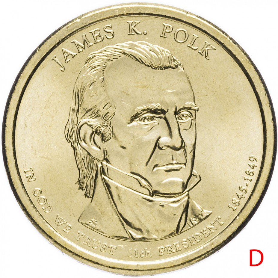 купить США 1 доллар 2009 D "11-ый Президент США - Джеймс Нокс Полк"