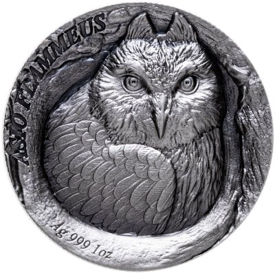 купить Самоа 2 доллара 2025 "Болотная сова" в футляре с сертификатом