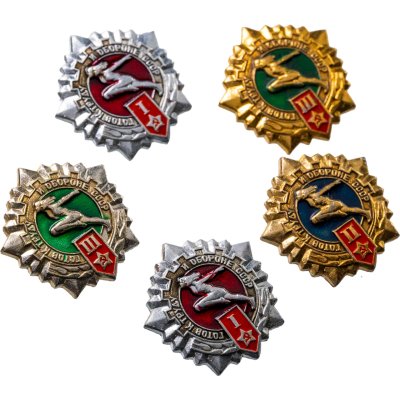 купить Набор 5 знаков "ГТО (Готов к труду и обороне СССР) Три степени. 1985