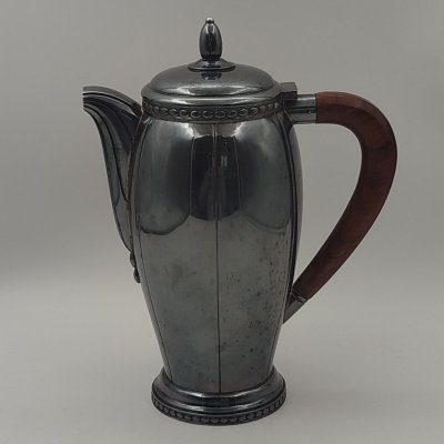 купить Кофейник серебристого цвета, металл, дерево, Западная Европа, 1930-1950 гг.