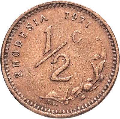 купить Родезия 1/2 цента (cent) 1971