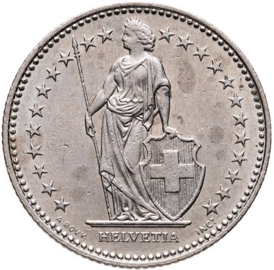 купить Швейцария 1 франк (franc) 1992