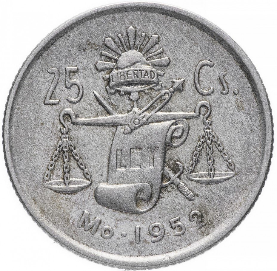 купить Мексика 25 сентаво 1952