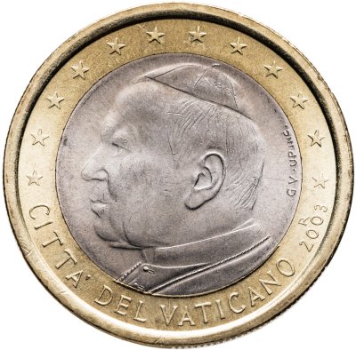 купить Ватикан 1 евро (euro) 2003 "Портрет Папы Иоана Павла II"