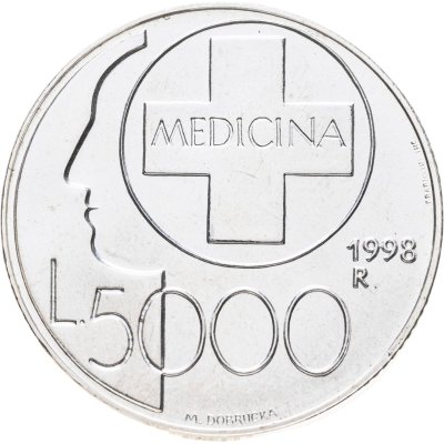 купить Сан-Марино 5000 лир (lire) 1998 "Медицина"