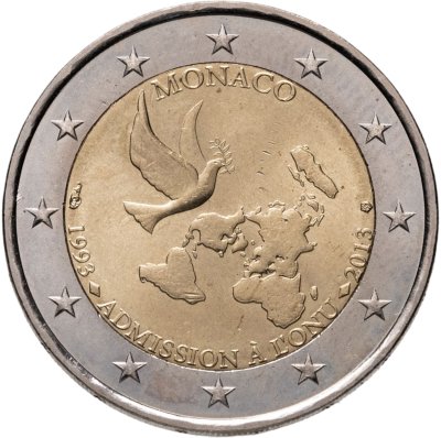 купить Монако 2 евро (euro) 2013 "20 лет вступления в ООН"