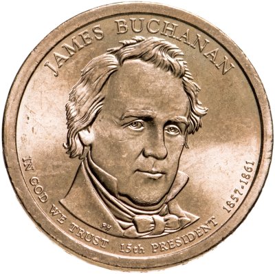 купить США 1 dollar (доллар) 2010 Джеймс Бьюкенен (15-й президент США) знак монетного двора "P" - Филадельфия