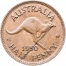 Купить Австралия 1/2 пенни (penny) 1950
