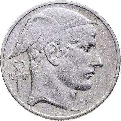 купить Бельгия 50 франков (francs) 1948 Надпись на французском - 'BELGIQUE'