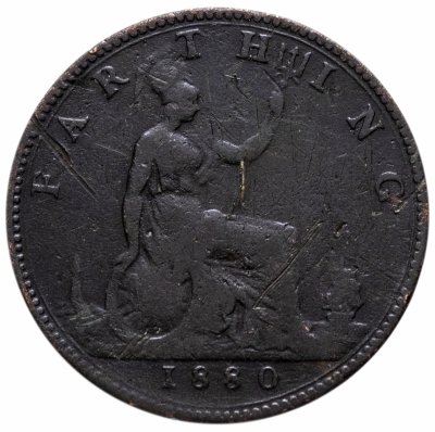 Купить Великобритания 1 фартинг (farthing) 1880