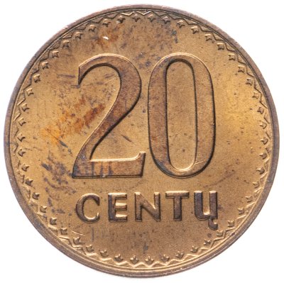 купить Литва 20 центов (centu) 1991